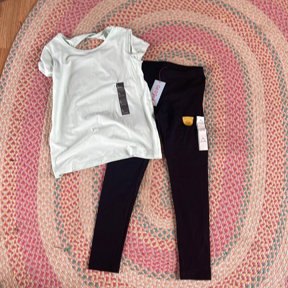 7/8 girls NWT leggings and top